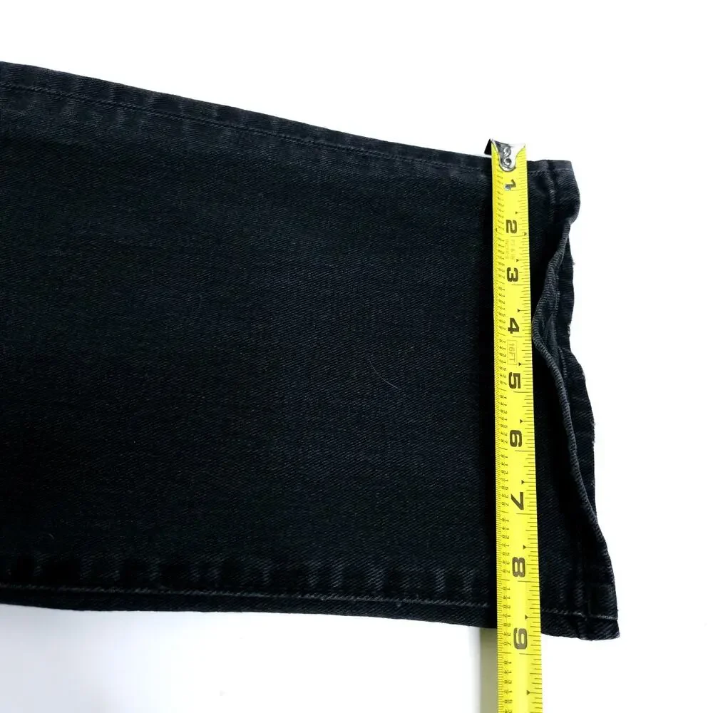 True Religion Ricky Relaxed Straight Jeans Mens 38 Black Flap Pocket 38X34
